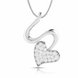A Curl of Quiet Affection Diamond Pendant