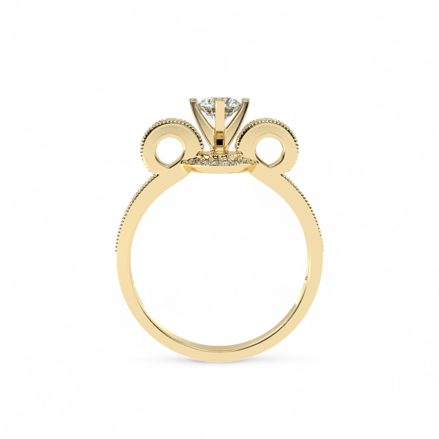Bowtie Glow Solitaire Ring