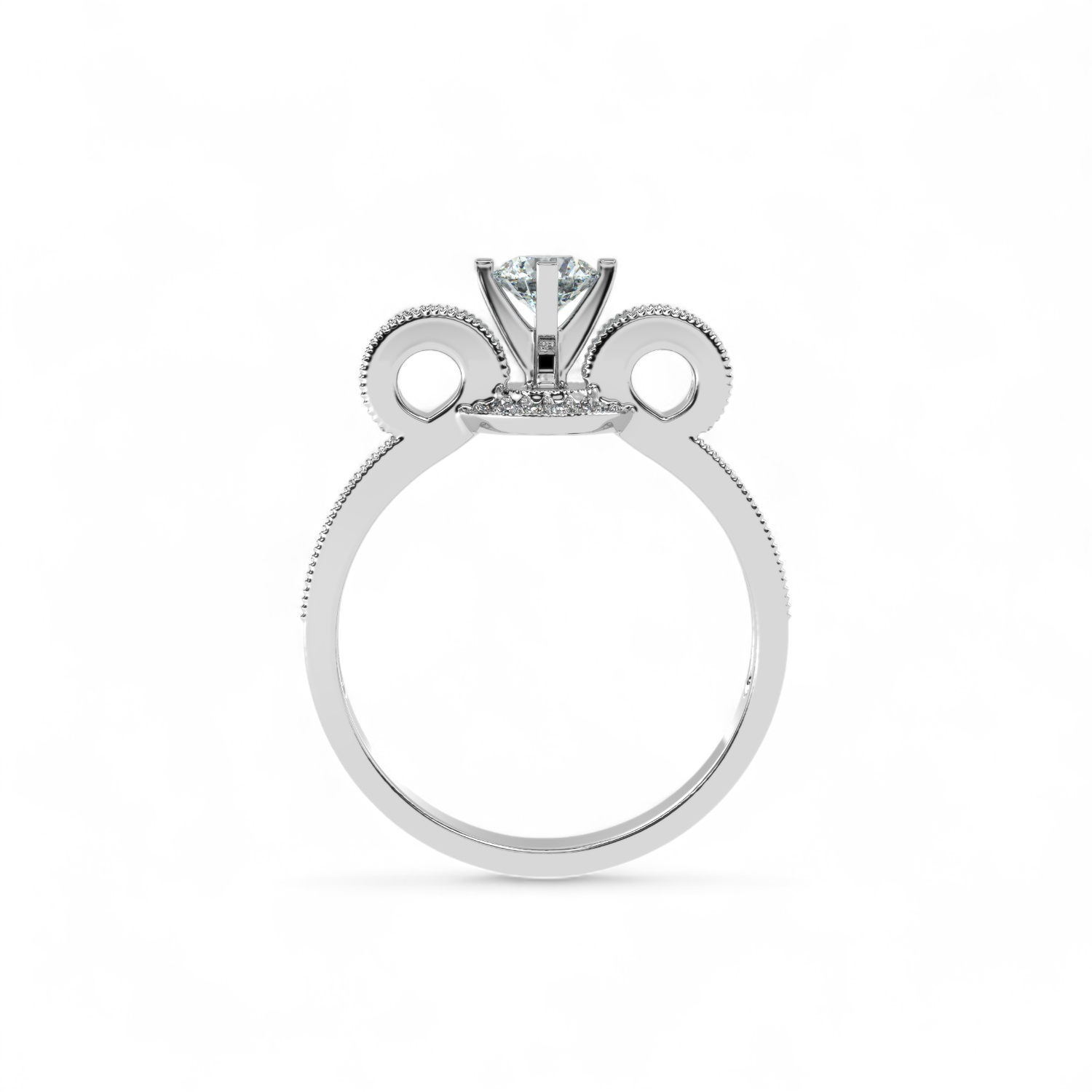 Bowtie Glow Solitaire Ring