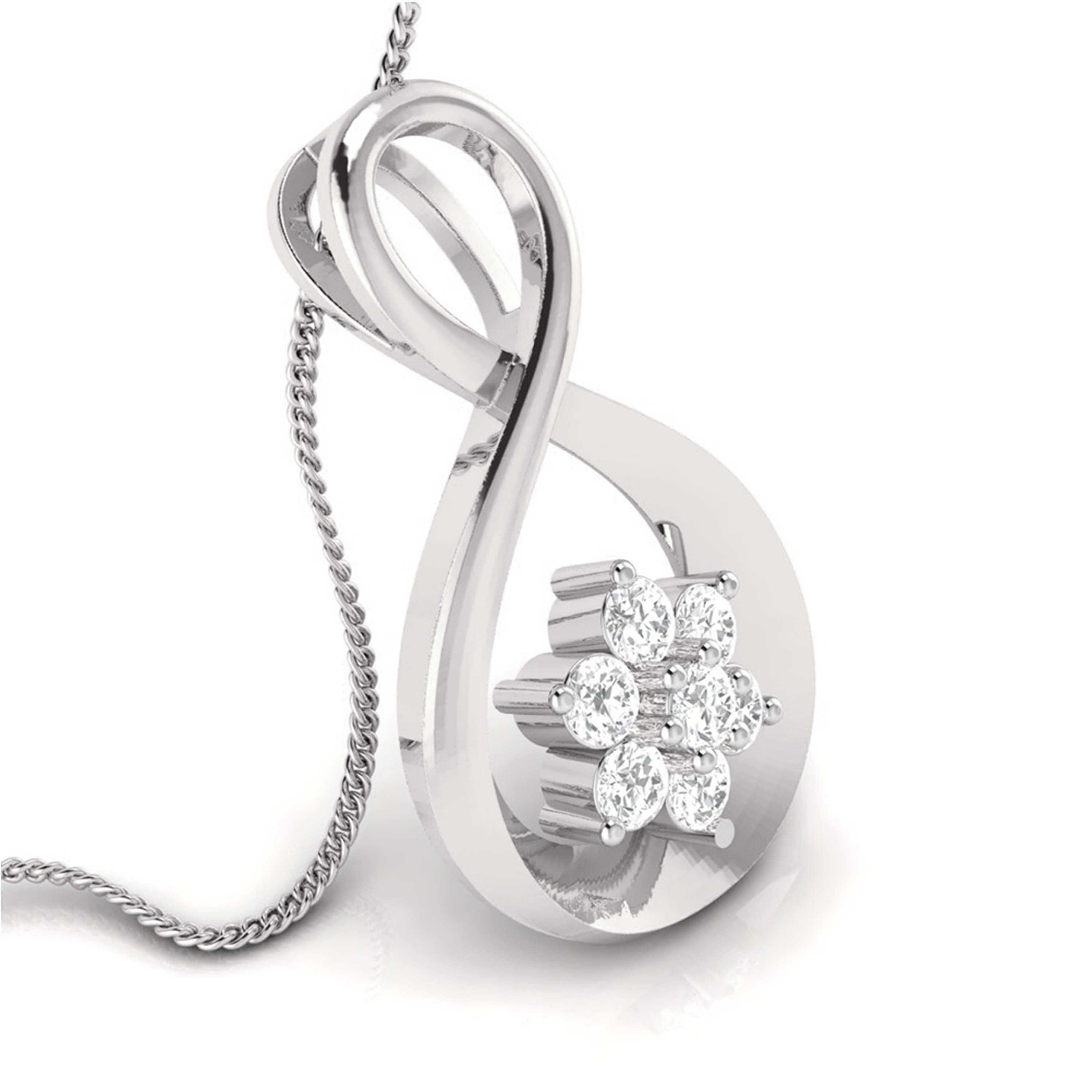 An Infinity of Small Blooms Diamond Pendant