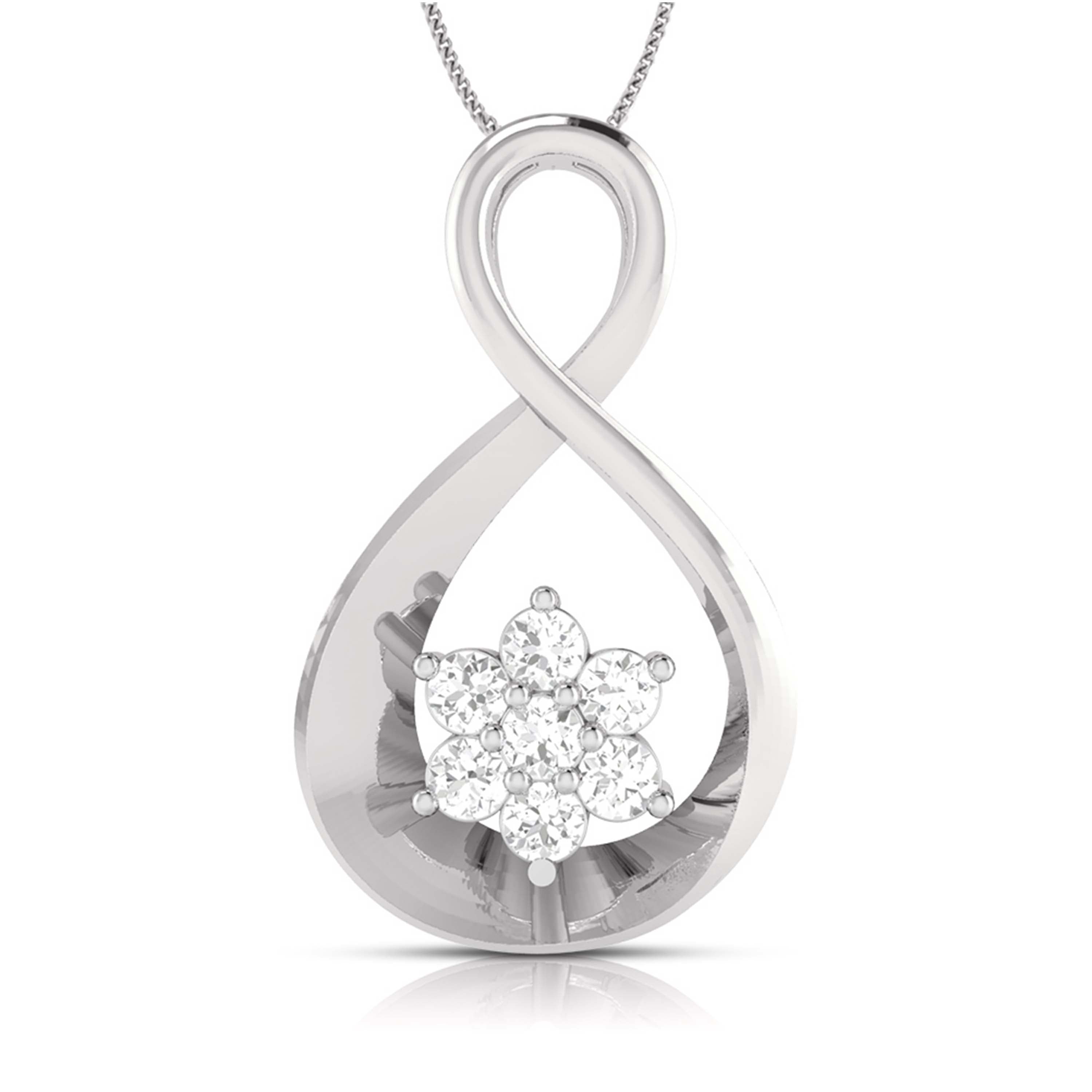 An Infinity of Small Blooms Diamond Pendant