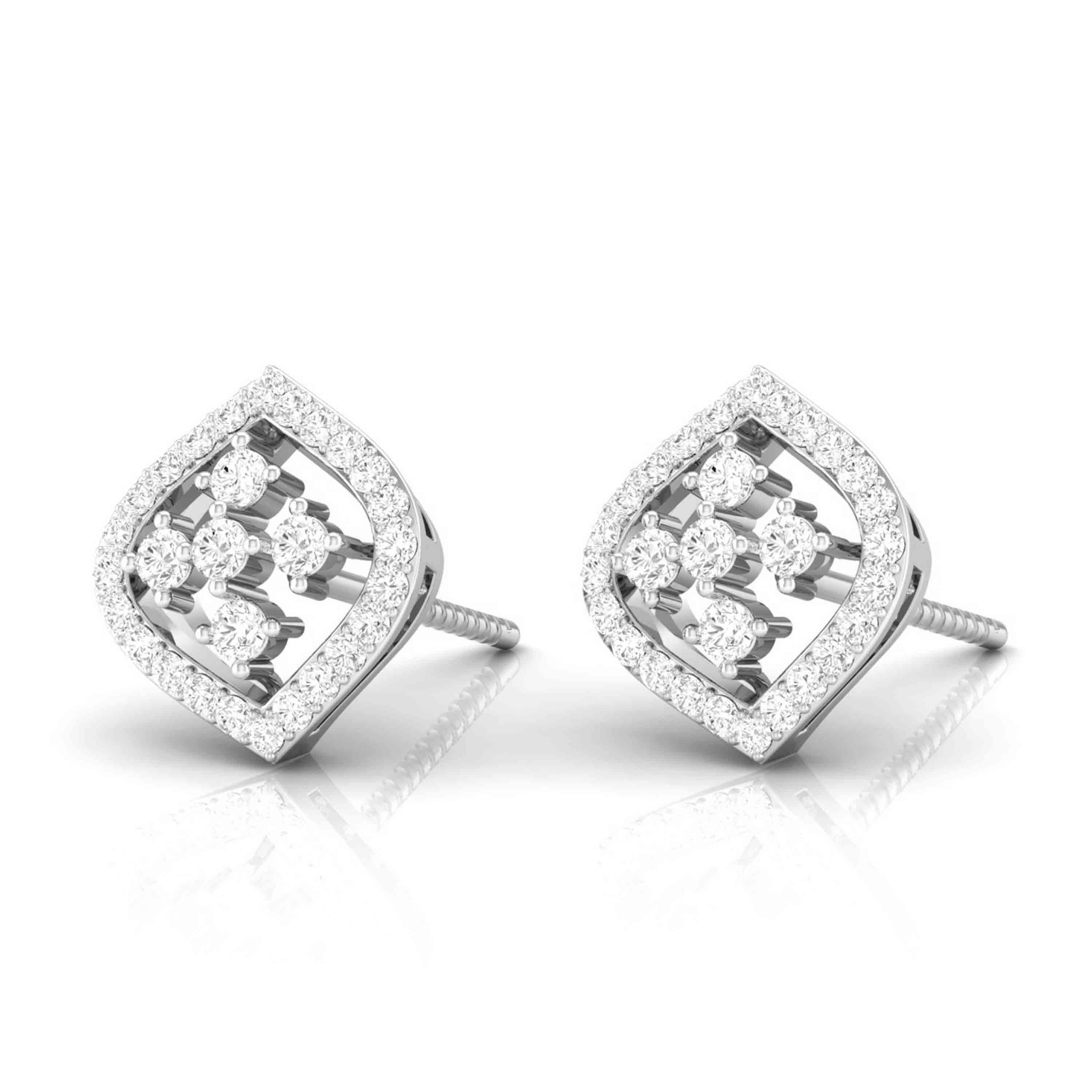 A Window to Her World Diamond Studs