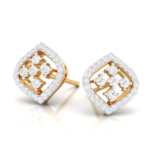 A Window to Her World Diamond Studs