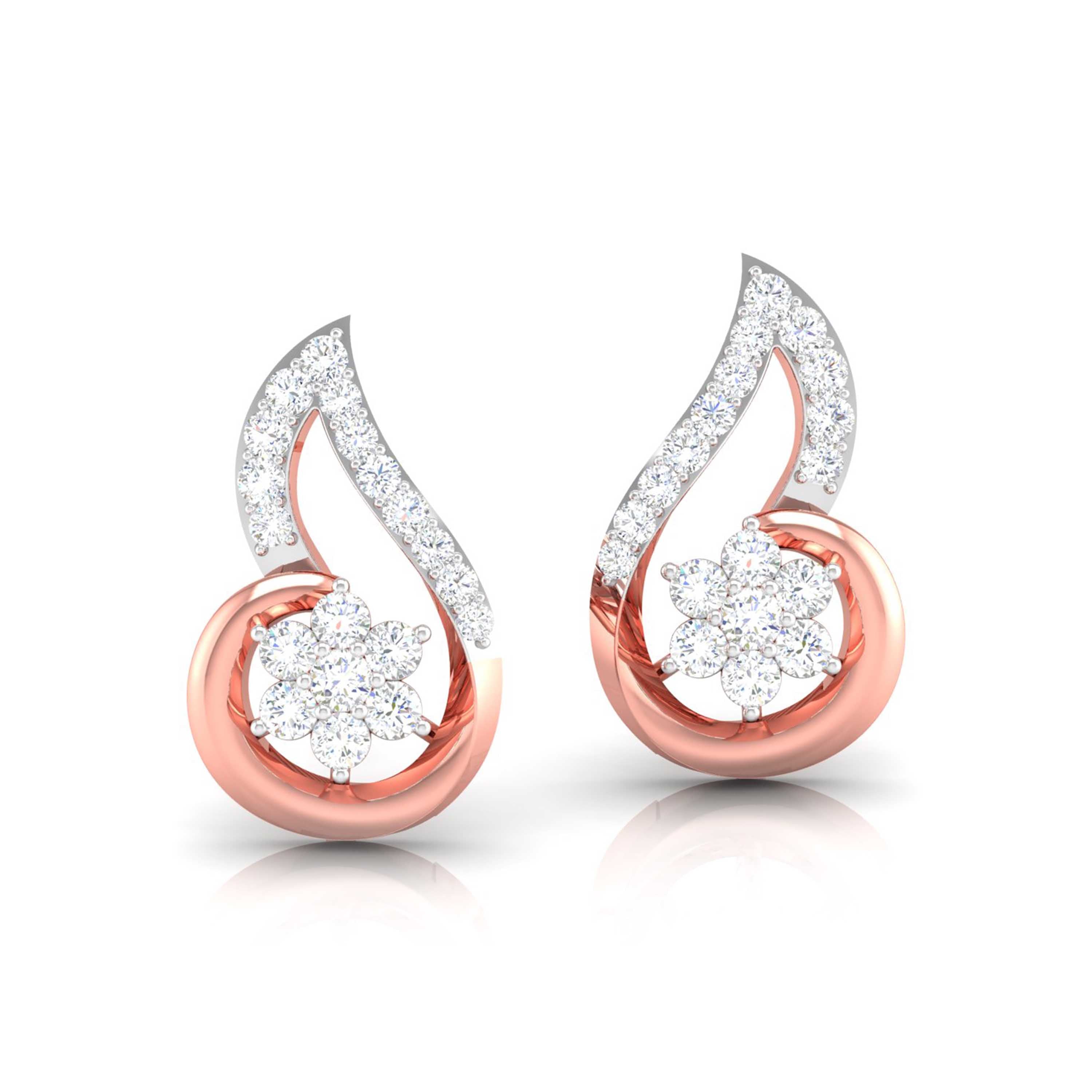 A Curl of Grace Diamond Studs