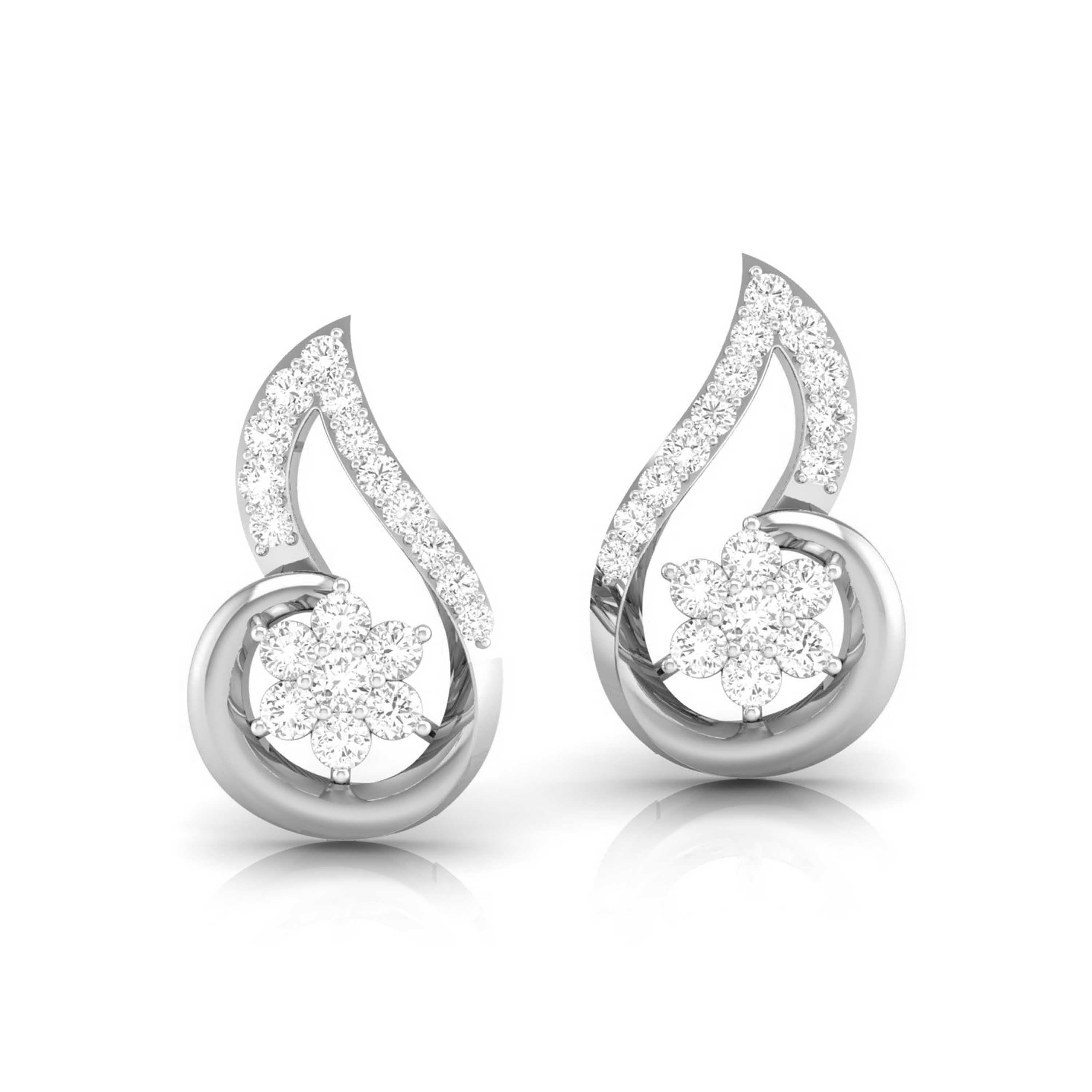 A Curl of Grace Diamond Studs