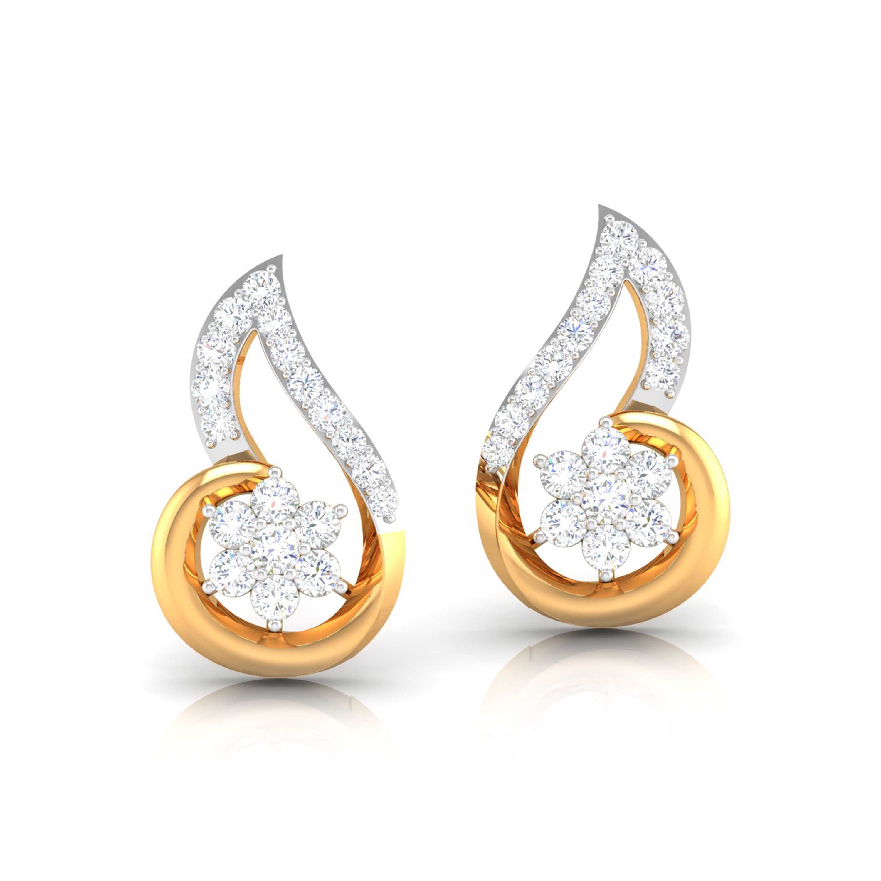 A Curl of Grace Diamond Studs