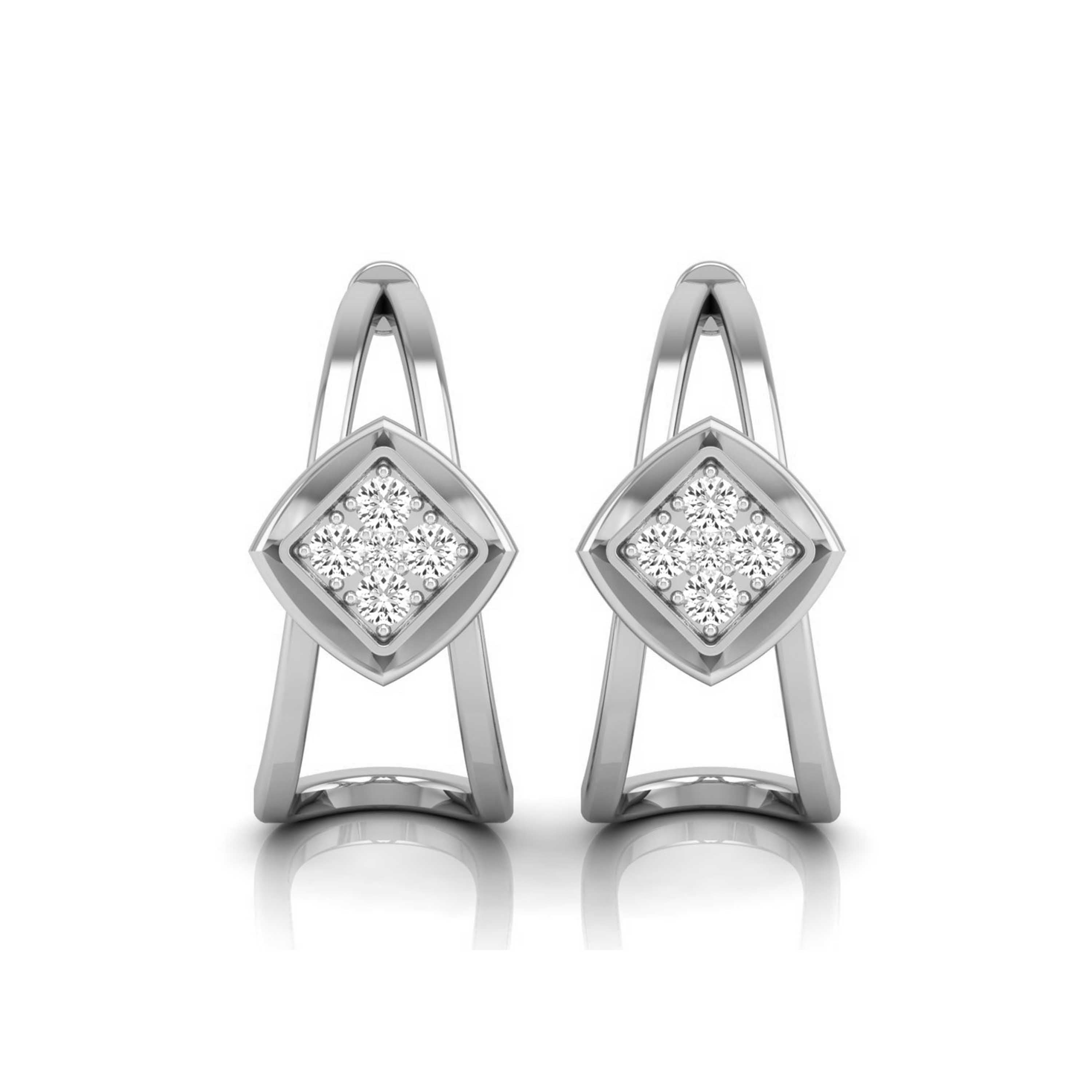 Holding Her Shape in Gold Diamond J-Hoops