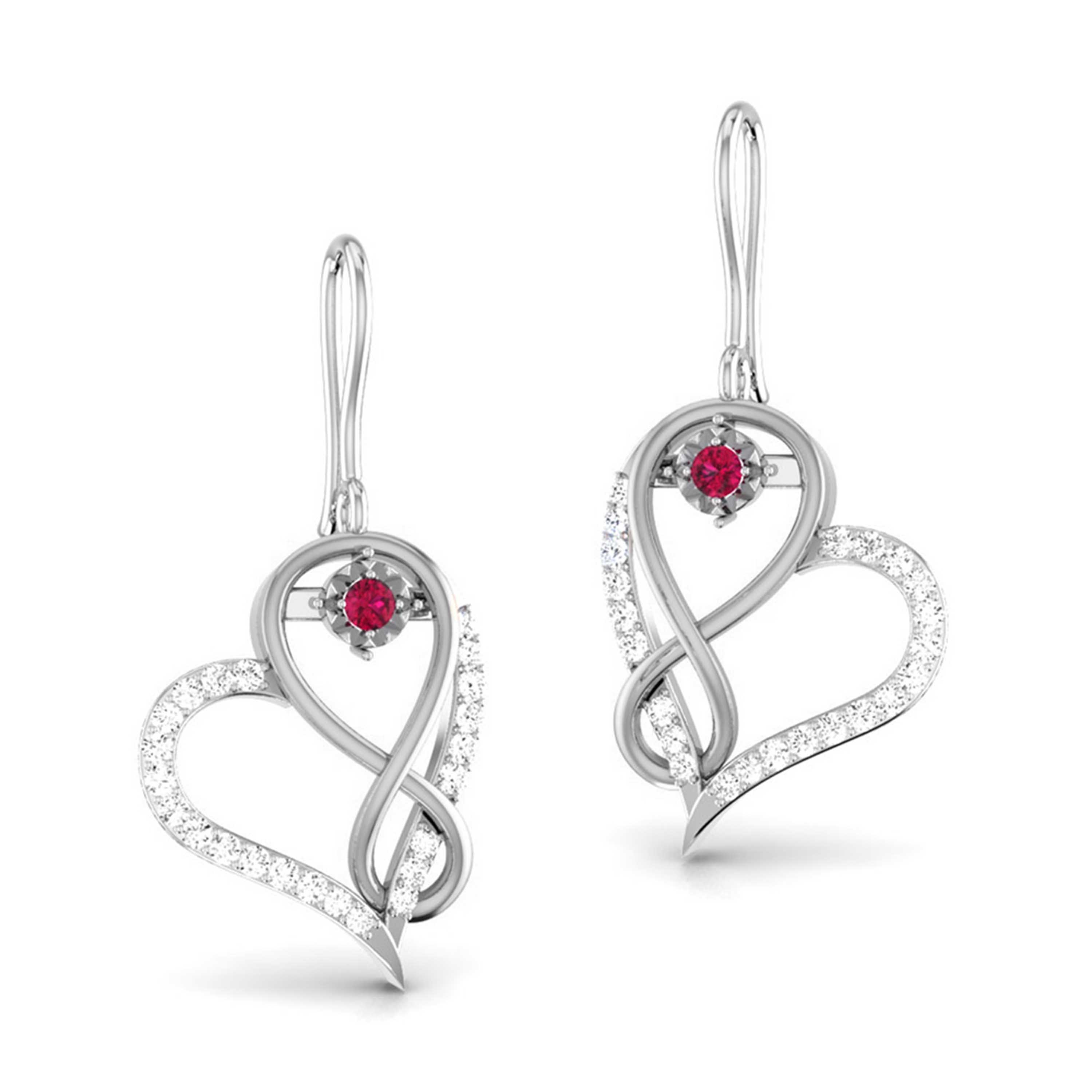 Forever, Said Softly Ruby Hoops
