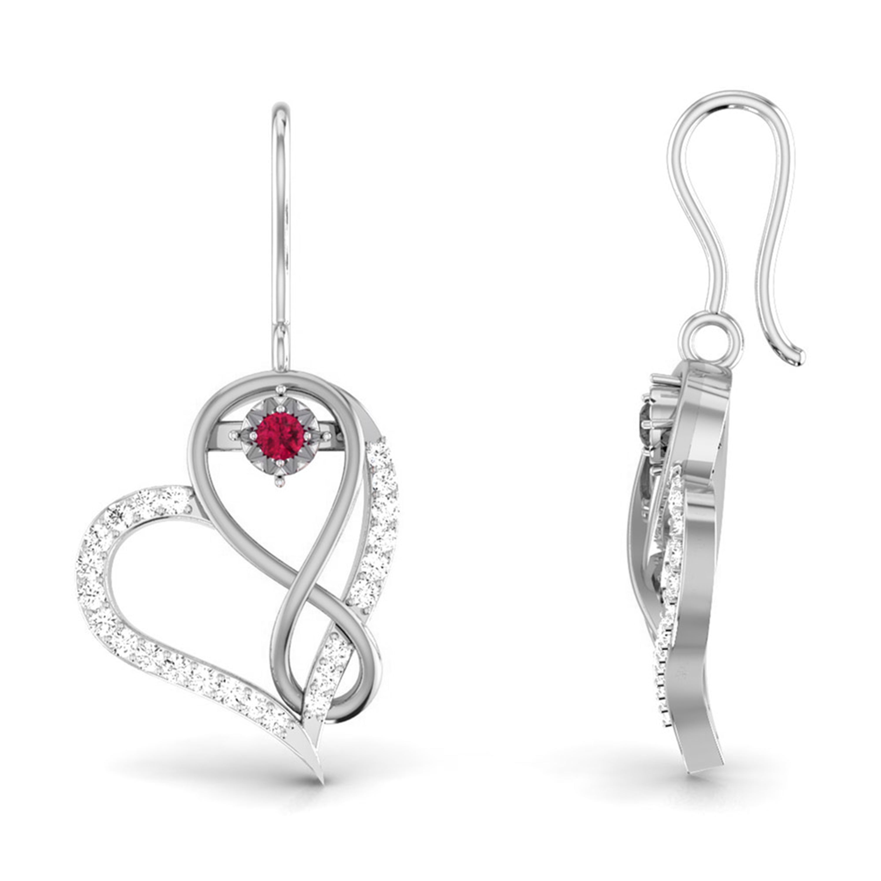 Forever, Said Softly Ruby Hoops