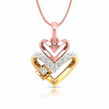 Two Hearts, Learning to Meet Diamond Pendant