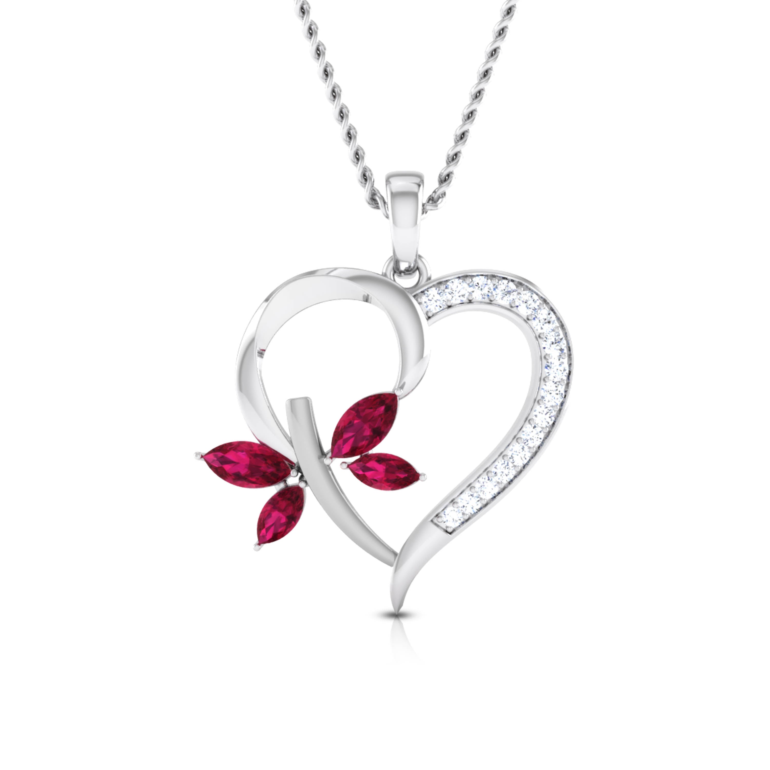Eternal Blossom Heart Pendant