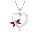 Eternal Blossom Heart Pendant