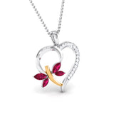 Eternal Blossom Heart Pendant