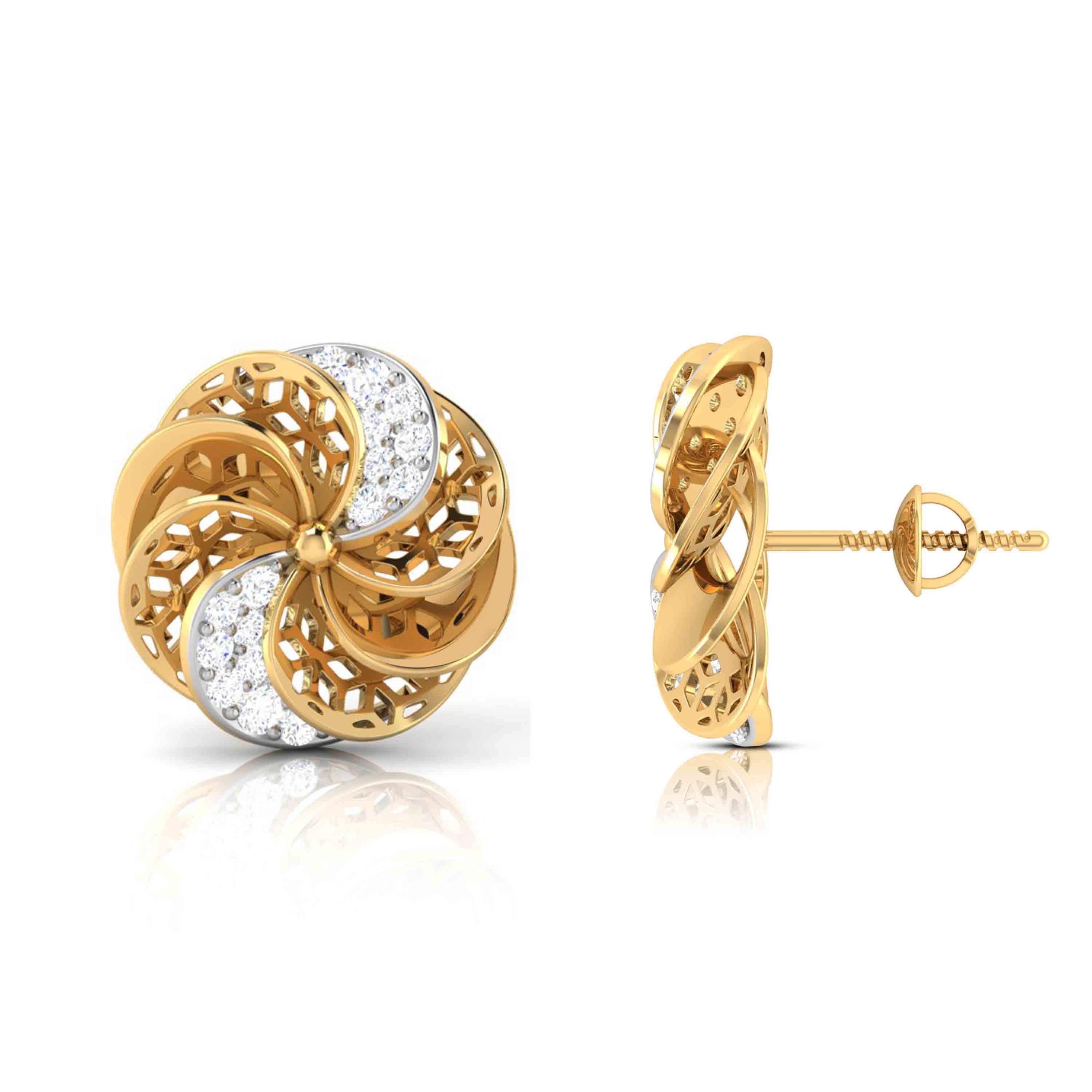 The Way Her Joy Spins Diamond Studs