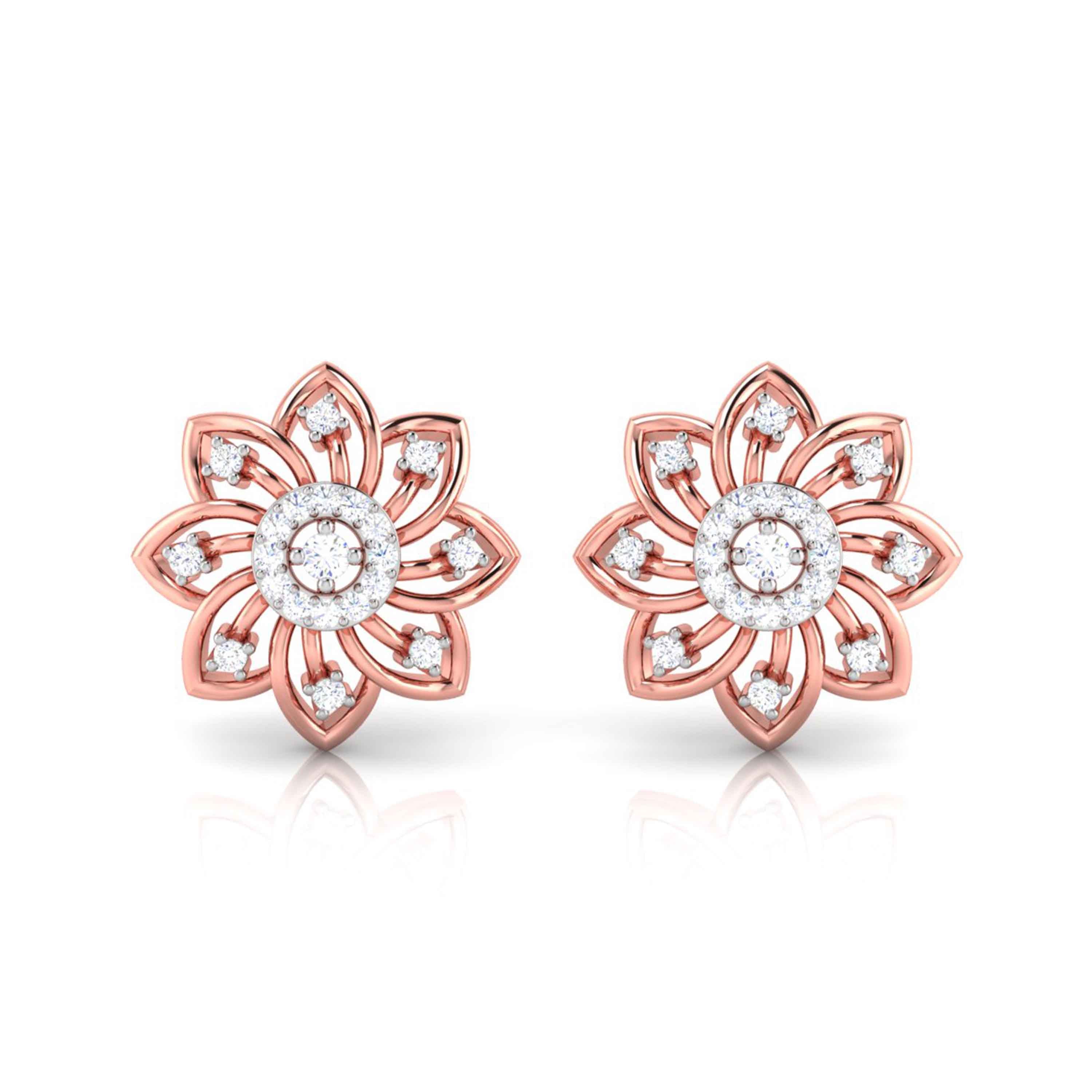 She Blooms Quietly Diamond Studs