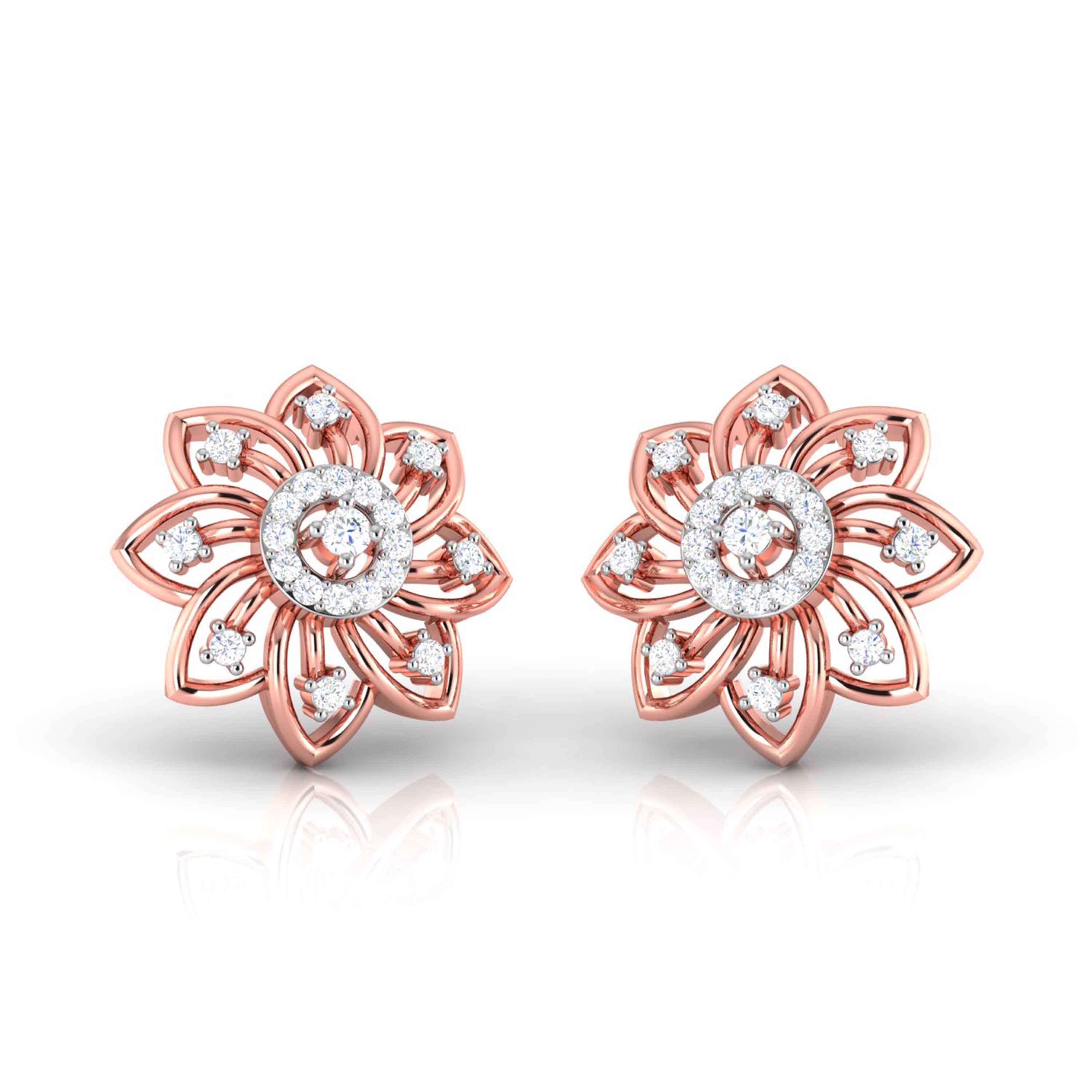 She Blooms Quietly Diamond Studs