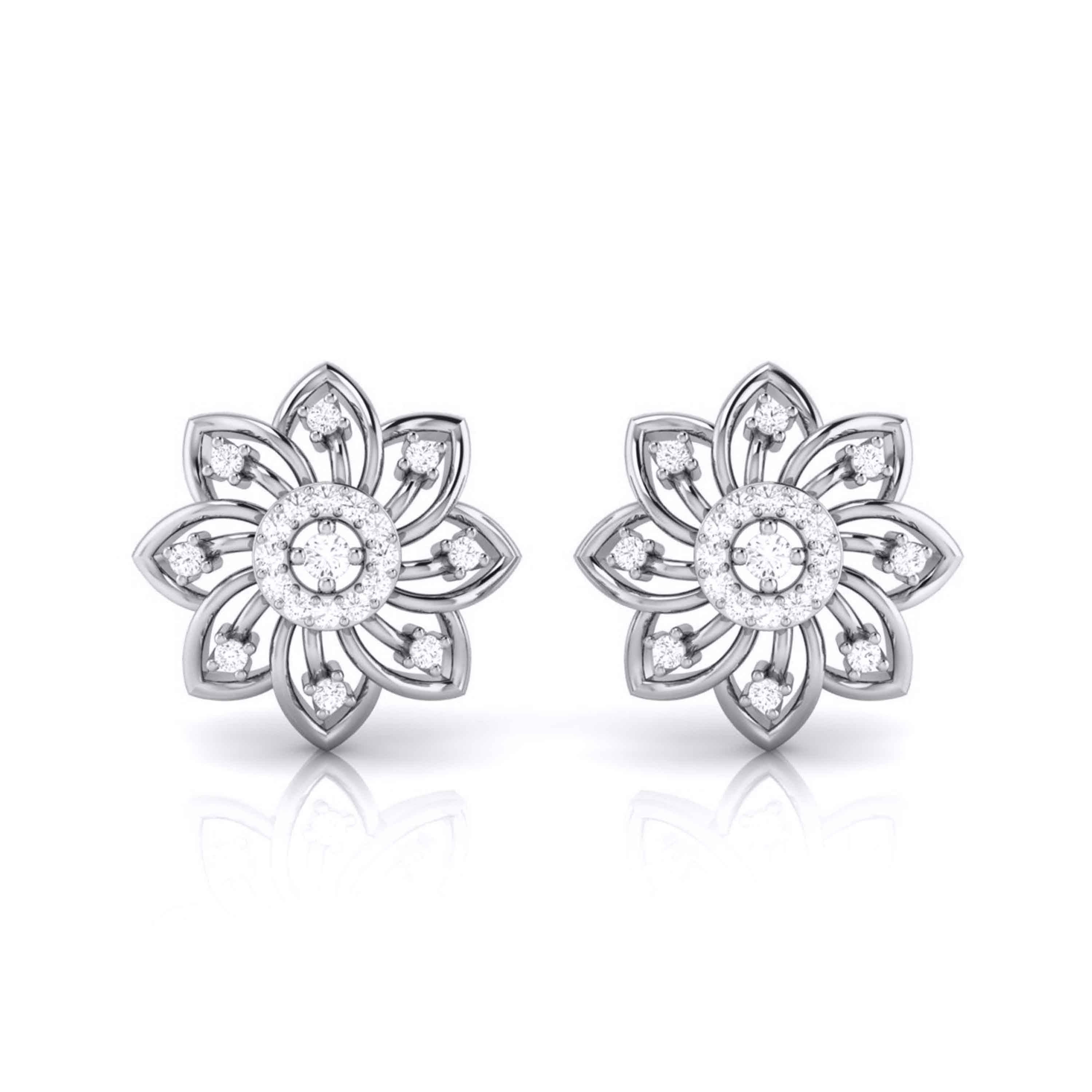 She Blooms Quietly Diamond Studs