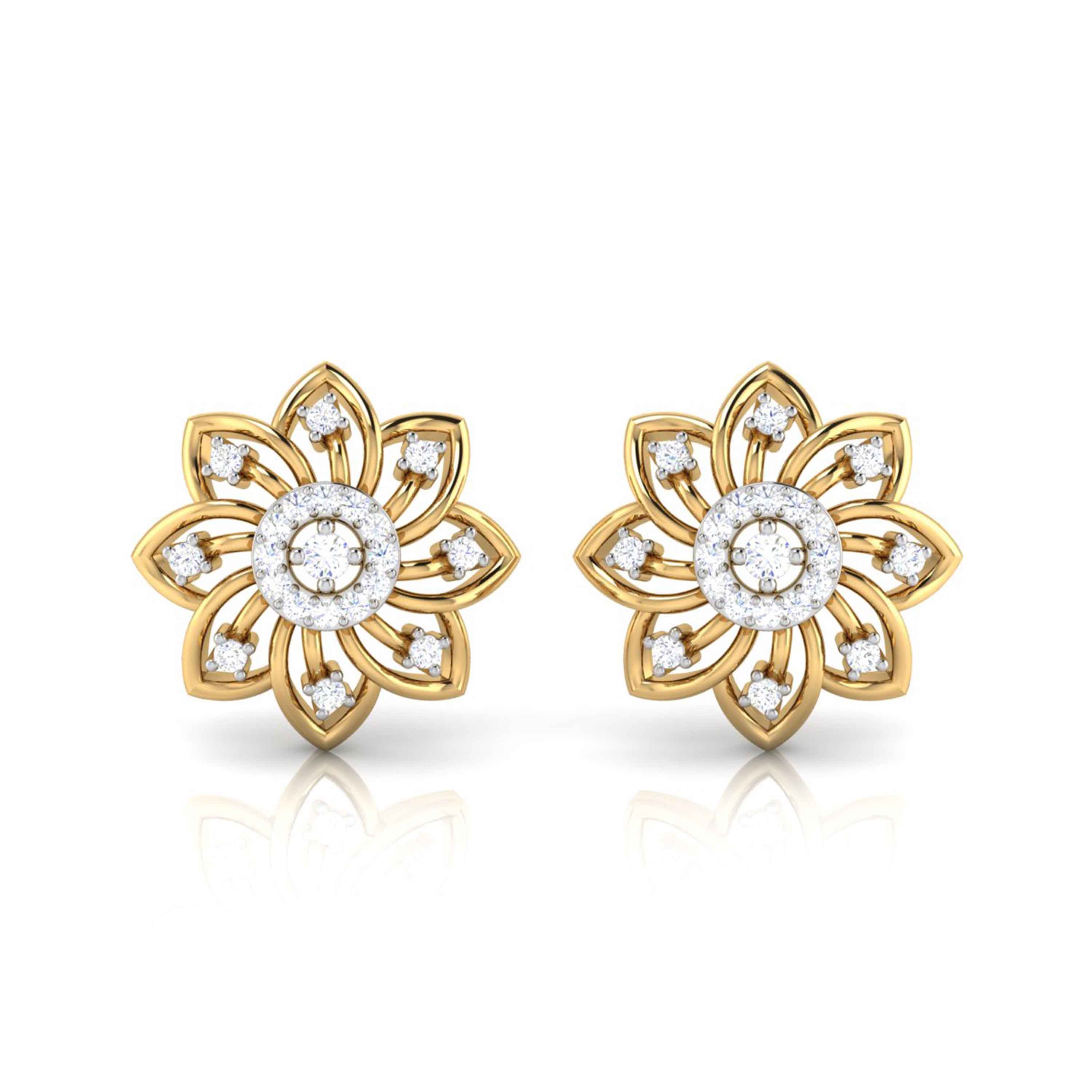 She Blooms Quietly Diamond Studs