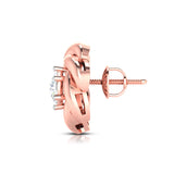 A Rose Unfolding Solitaire Diamond Studs