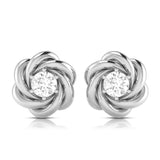 A Rose Unfolding Solitaire Diamond Studs