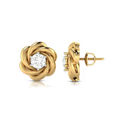 A Rose Unfolding Solitaire Diamond Studs