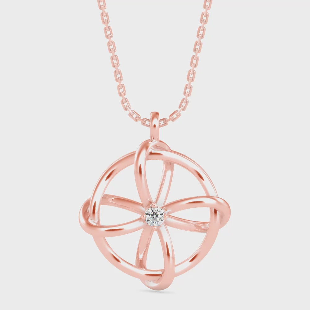 The Small Universe She Carries Solitaire Diamond Pendant