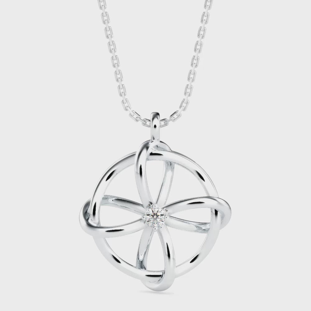 The Small Universe She Carries Solitaire Diamond Pendant