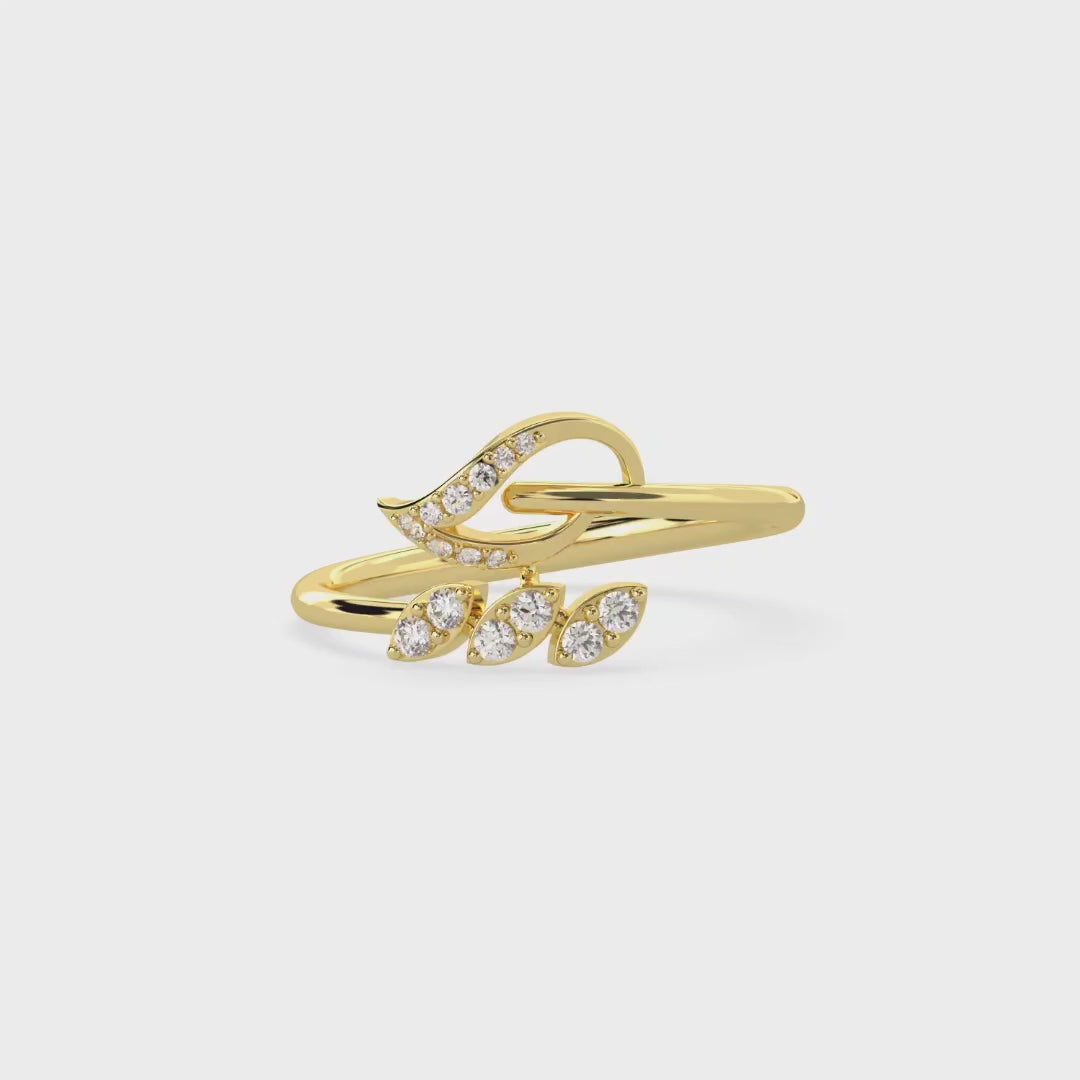 A Little Leaf of Joy Diamond Ring